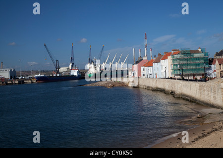 Hartlepool Landzunge mit Blick auf die docks Stockfoto