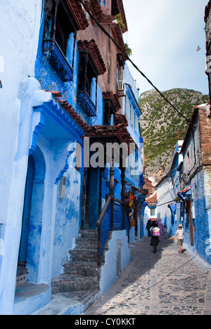 Chefchaouen (Chaouen), Tangeri-Tetouan Region, Rif-Gebirge, Marokko, Nordafrika, Afrika Stockfoto