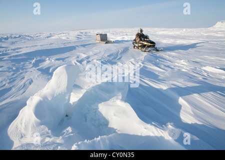 Inuit jagen am Nordpol Stockfoto