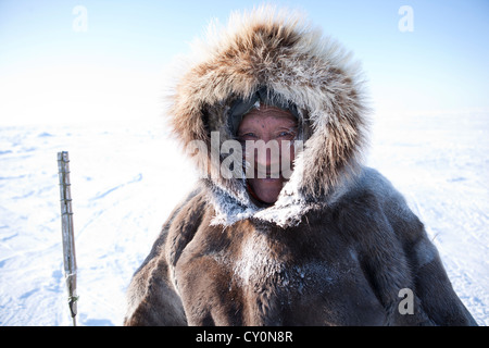 Porträt von einem Inuit Stockfoto