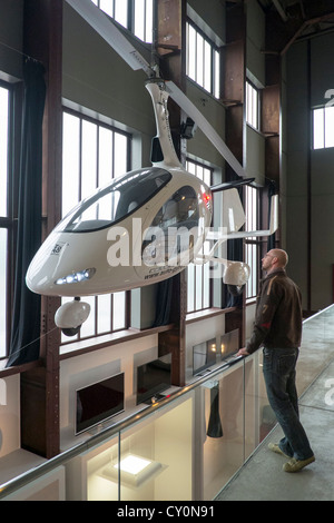 Tragschrauber oder Aerogyro auf dem Display bei Red Dot Design Museum in Essen Deutschland Stockfoto