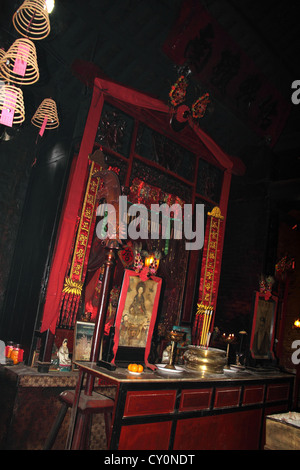 Sam zu singen, Kung (drei Heiligen) chinesischen Tempel, Sandakan Heritage Trail, Sandakan, Sabah, Borneo, Malaysia, Südost-Asien Stockfoto