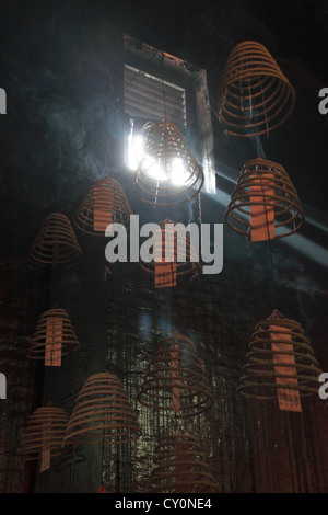 Sam zu singen, Kung (drei Heiligen) chinesischen Tempel, Sandakan Heritage Trail, Sandakan, Sabah, Borneo, Malaysia, Südost-Asien Stockfoto