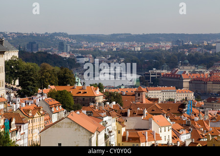 Blick auf die Hauptstadt der Tschechischen Republik Prag Stockfoto