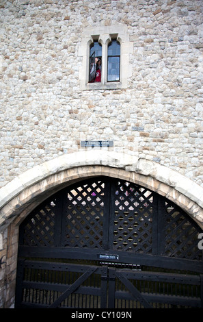 England. London. Tower of London. Tor des Verräters. Thomas Turm. [Ca. 1280]. Stockfoto