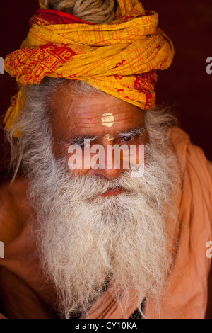 Heiliger Mann in Varanasi, Indien Stockfoto