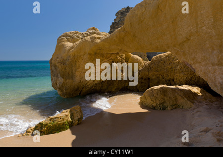 Portugal, Algarve, Felsformationen, Praia da Marinha, Armacao de Pera Stockfoto