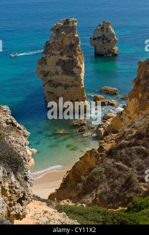 Portugal, Algarve, Felsformationen, Praia da Marinha, Armacao de Pera Stockfoto