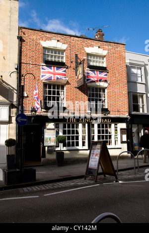 Die kleine Stadt Wells in der Mendip Region von Somerset England UK Stockfoto