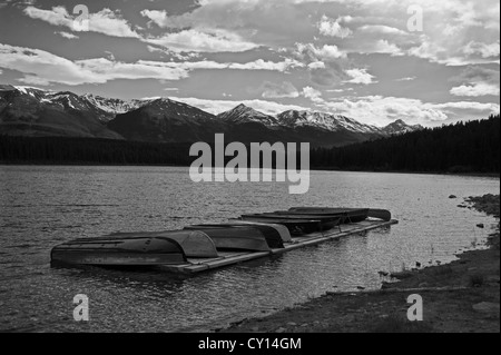 Pyramid Lake View in der Nähe von Jasper, Alberta, Kanada Stockfoto