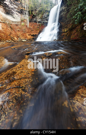 Wenig Stony Creek Talfahrt über Cascade Falls, Pembroke, Giles County, Virginia, USA. Stockfoto