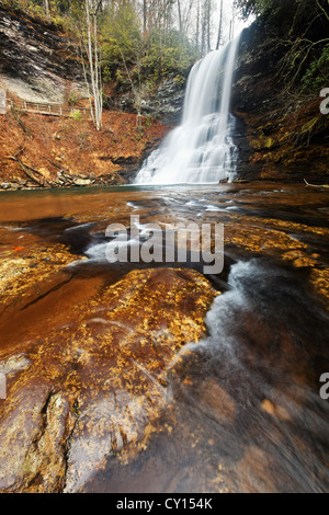 Wenig Stony Creek Talfahrt über Cascade Falls, Pembroke, Giles County, Virginia, USA. Stockfoto