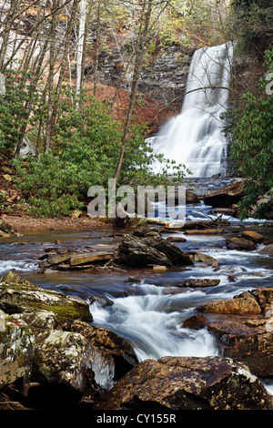 Wenig Stony Creek Talfahrt über Cascade Falls, Pembroke, Giles County, Virginia, USA. Stockfoto