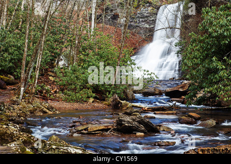 Wenig Stony Creek Talfahrt über Cascade Falls, Pembroke, Giles County, Virginia, USA. Stockfoto