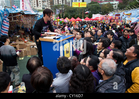 Neujahr-Einkaufen in Hong Kong Stockfoto