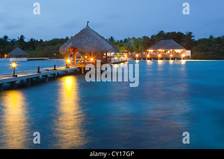 Strandbar Eriyado Insel, Nord Male Atoll, Malediven Stockfoto