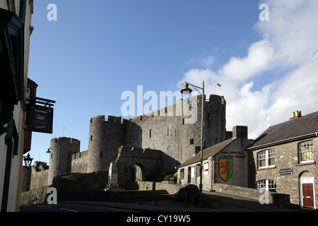 Pembroke Castle, Pembrokeshire, Wales, UK. Stockfoto