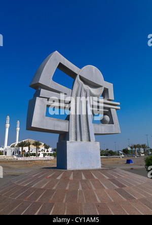 Moderne Kunst auf Corniche Jeddah, Saudi Arabien Stockfoto