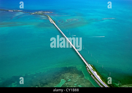 Luftaufnahme des Overseas Highway US 1, Florida Keys, USA Stockfoto