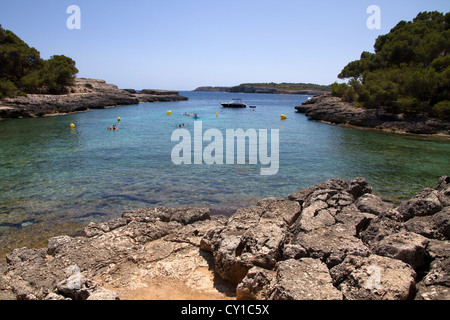 Cala Barca, Santanyi "Bezirk, Ostküste Mallorca Meer Balearen Spanien Stockfoto