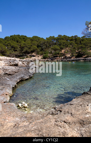 Cala Barca, Santanyi "Bezirk, Ostküste Mallorca Meer Balearen Spanien Stockfoto