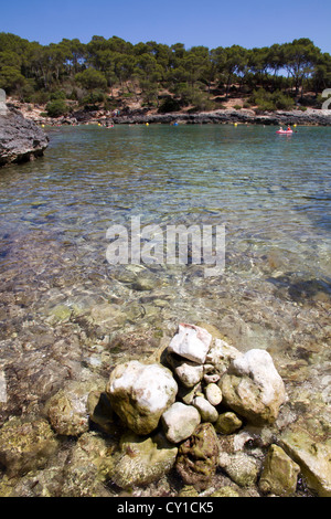 Cala Barca, Santanyi "Bezirk, Ostküste Mallorca Meer Balearen Spanien Stockfoto