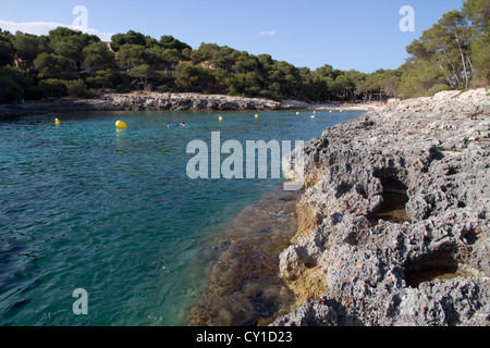 Cala Barca, Santanyi "Bezirk, Ostküste Mallorca Meer Balearen Spanien Stockfoto