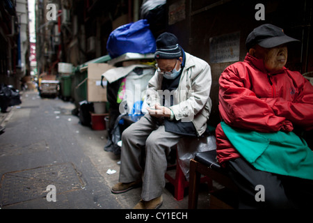 Armut in Hong Kong Stockfoto