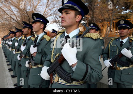 Abschluss des nationalen afghanischen Polizisten in Kabul. Stockfoto