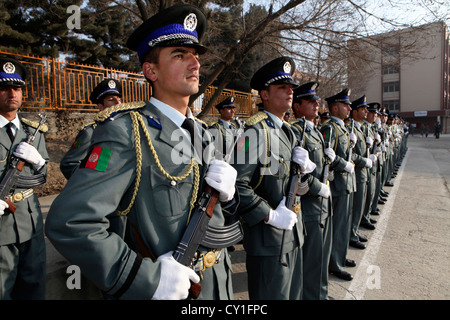 Abschluss des nationalen afghanischen Polizisten in Kabul. Stockfoto