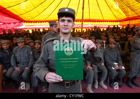 Abschluss des nationalen afghanischen Polizisten in Kabul. Stockfoto