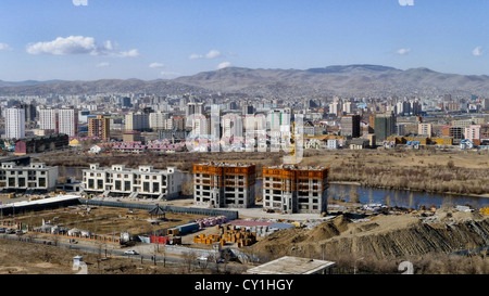 Ulan-Bator oder Ulaanbaatar, die Hauptstadt der Mongolei. Stockfoto