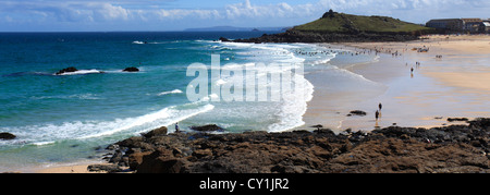 Sommer, Porthmeor Surfstrand, Stadt St. Ives, Cornwall County; England; UK Stockfoto