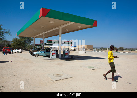 Tankstelle in Namibia Stockfoto
