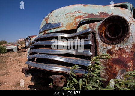 alte Auto-Wrack bei Solitair, namibia Stockfoto