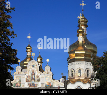 Ukraine, Kiev, Kiew, Kyevo-Pecherska Lavra, Uspenski-Kathedrale, Stockfoto