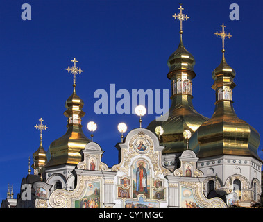 Ukraine, Kiev, Kiew, Kyevo-Pecherska Lavra, Uspenski-Kathedrale, Stockfoto