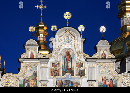 Ukraine, Kiev, Kiew, Kyevo-Pecherska Lavra, Uspenski-Kathedrale, Stockfoto