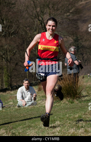 Fiel, laufen, Peak District, Derbyshire Stockfoto
