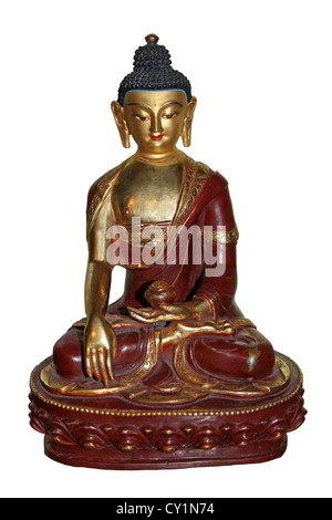 Sitzende Buddha-Statue im Lotussitz Stockfoto