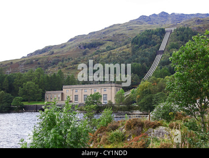 Sloy Wasserkraftwerk befindet sich am Ufer des Loch Lomond Scotland UK Stockfoto