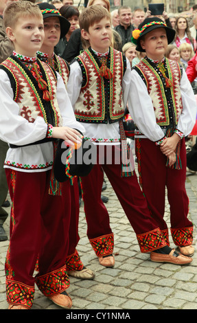 Ukraine, Lemberg, Kinder, Tracht, Stockfoto