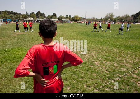 Fußball Feld Feld Afghanistan Spieler Fußball p Stockfoto