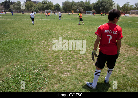 Afghanen Kind jungen Fußball Spieler Turnier junge Stockfoto