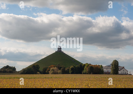 Ein Foto von den Löwenhügel (Butte du Lion) in Waterloo, Belgien. Stockfoto