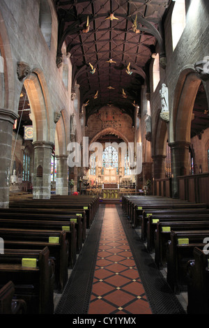 Pfarrkirche St Giles, Wrexham, Clwyd, North Wales, UK. Eines der 7 Wunder von Wales. Stockfoto