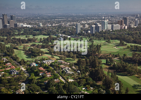 Blick über Los Angeles Country Club, Kalifornien. Stockfoto