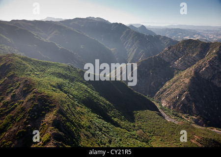 Blick auf den Santa Monica Mountains in Kalifornien. Stockfoto