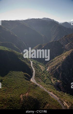 Blick auf den Santa Monica Mountains in Kalifornien. Stockfoto