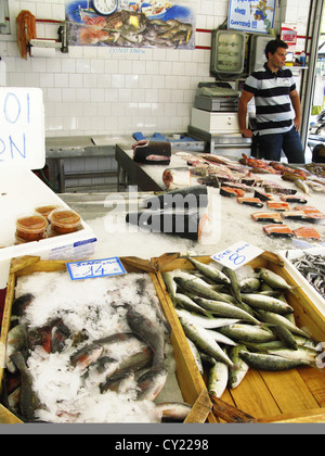 Fangfrischen Fisch auf Verkauf, Chania, Kreta, Griechenland Stockfoto